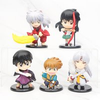 1pc random color Inuyasha Handmade Model Q-version Car mounted ornaments Doll anime figure