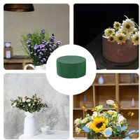 Green Round Floral Foam Blocks DIY Fresh Artificial Flowers Wet Dry Florist Foam Bricks Birthday Wedding Party Flower Decoration