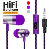 Wired Earphones In-Ear Headset Metal Bass Earbud Design Gym Running Wired Earbuds For Tablet PC Computer MP3 Audio Gear Supplies