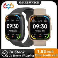 1.83" Men Women Sports Fitness Blue Tooth Call Smart Watch Voice Assistant Heart Rate Health Waterproof Lady Music Smartwatch