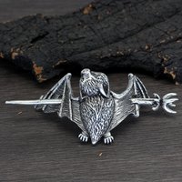 Fashionable Retro Gothic Bat Female Hair Clip Metal Hair Stick Viking Witch Cosplay Female Hair Jewelry Gift Hair Accessories