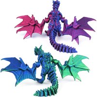 3D printed Evil Winged Dragon (with wings), with movable wings and multiple joints, 3D printed party gift toys