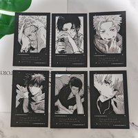 6pcs/set Anime Figure Jujutsu Kaisen Gojo Satoru Geto Suguru Fushiguro Megumi 3inch Small Card Photo Cards DIY Postcard Bookmark
