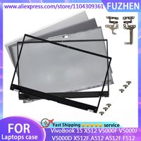 Nouvelle couverture pour Vivobook X512 X512FA X512DA F512 F512FA F512D A512 A512F V5000F écran LCD couverture arrière charnières de lunette avant 15.6"
