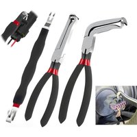 1/3pcs 8" 60-Degree Electrical Disconnect Pliers For Automotive Connectors & Sensors - Angled Wire Plug Removal Tool