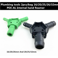 Plumbing tools 2pcs/bag 16/20/25/26/32mm PEX-AL Internal hand Reamer pex-al-pex pipe Calibrator tool Fitting for Plumbing Pipe