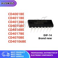 10Pieces New CD4001BE CD4011BE CD4013BE CD4015BE CD4016BE CD4017BE CD4070BE CD40106BE CD4001 CD4011 CD4013 CD4015 CD4016 DIP-14