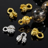 10/20pcs Crimp End Bead Accessories 18K Gold Plated Clam Shell Bead Tip,Crimp Ends,Ball Chain Connectors,DIY Jewelry Supplies