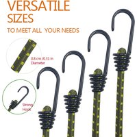 4pcs/set Thickened Elastic Band Tying Rope CordsTent Rope Clothesline Camping Luggage Packing 60cm Durable Elastic Binding