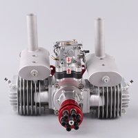 VVRC RCGF 120cc Twin Cylinder Petrol Engine Dual Cylinder with Muffler/Igniton/Spark Plug for RC Model Airplane