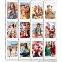 Multi Pack Acrylic Magnetic Photo Frames for Fridge 2 36x3 54 Clear Mini Picture Frames Double Sided Magnets for Fridge Locker O
