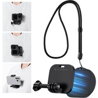 K&F CONCEPT Magnetic Action Camera Chest Mount for GoPro Hero 13/12/11/10/9 Balck DJI Osmo Action 5 Pro/4/3/2 Camera Neck Strap