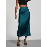 28 Colors New 2026 Women's Elegant High Waist Satin Long Skirts Female Summer Solid Color Faldas Fashion Women Skirts KBA3
