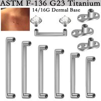 5/1PCS G23 Titanium Surface Piercing Double Threaded Dermal Anchor Internal Threaded Micro Dermal Base Bar Jewelry Accessory