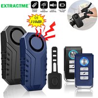 110dB Wireless Bicycle Horn Alarm with Remote Control IP55 Waterproof Anti-theft Bike Motorcycle Scooter Vibration Alarm