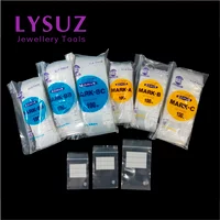 Sac à fermeture éclair pour bijoux japonais avec espace de marquage, sacs en plastique, rangement refermable pour pierres précieuses de diamant, poudres transparentes et durables XR