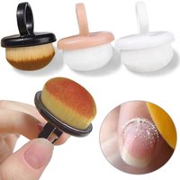 3pcs Finger Ring Nail Dust Brush Soft Bristle Brush for Cleaning Fingernails Toenails Nail Brushes Prep Manicure Tools