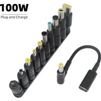 10 In 1 Universal Laptop Notebook Input DC Plug 65W Type C Laptop Power DC Connector Power Adapter Laptop Power Connector Plug