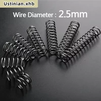 5 Stück 2,5 mm Federstahl-Druckfeder, Außendurchmesser: 15/16/18/20/21/22/23/24/25/26/28/30/32/34/35/36/38/40 mm, freie Länge: 20 mm–100 mm