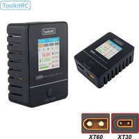 ToolkitRC M4AC 30W LiPO LiFE LiHV Compact AC Charger 1-4S XT30/ XT60 Interface for RC Model FPV Racing Freestyle Drone Batteries