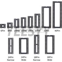 10PCS IC Sitz DIP IC 16pin 18pin 20pin 24pin 28pin 6pin 8pin 14pin Buchse Adapter Solder DIY Steckdosen
