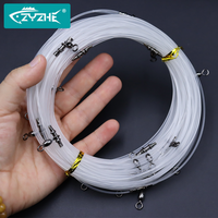 ZYZHE 1pc Pre-Tied Boat Fishing Leader Swivel Rigs Swivel 1.5m/59 Inches Apart with 20 Swivel Perfect for Saltwater Boat Fishing