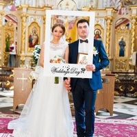 Wedding Day Paper Photo Booth Frame DIY White Cardboard Bridal Shower Bachelorette Party Wedding Reception Photography Prop