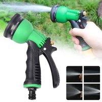 Water Hose Gun Multi Pattern Garden Adjustable Mist 8 Function Spray Nozzle UK
