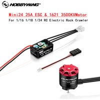 HOT HOBBYWING QuicRun WP Mini24 25A ESC External 1621 3500KV Brushless Sensorless Motor Combo For 1/18 1/24 RC Crawler Car Model