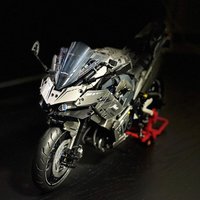 1:5 Technical City Motorcycle Building Blocks High-Tech Locomotive Bike Model Bricks Toys For Kid Birthday Gift MOC