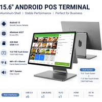 JEESTON Slim 15.6 inch Android 13 Cash Register 8-core CPU 4G 32G POS Terminal Aluminum Shell 1920*1080P Touch Screen ECR