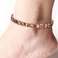 Magnetic Copper Anklets Ankle Braclelet for Women with Therapy 3500 Gauss Magnets