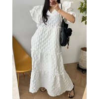 Long Elegant Vintage Style Dress with Lace Trim Dongda Gate Unique Fashionable Women's Clothing Suitable for Various Occasions