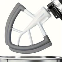 Flex Edge Beater For KitchenAid Tilt-Head Stand Mixer, 4.5-5 Quart Flat Beater Paddle With Flexible Silicone Edges Bowl Scraper