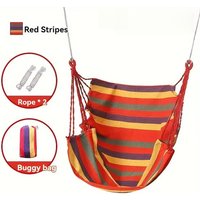 1Pcs Outdoor Thickened Canvas Hammock Summer Camping Swing Net Hed Anti Rollover Striped Hanging Chair Home Garden Swing Chair