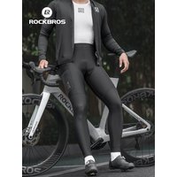 AliExpress ROCKBROS Spring Autumn Bike Pants Men's Shockproof Sponge Pad Cushion Bicycle Long Tights Trousers Warm MTB Road Cycling Pant