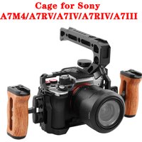 For Sony A7M4 M3 R3R2 R5 A7IV/III/A1Camera Cage rig With Arca Swiss Slot 1/4" 3/8" Screw For Support Horizontal Vertical Shoot