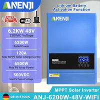 4KW 6.2KW Hybrid Solar Inverter 24V 48V Pure Sine Wave Inverter Off Grid Photovoltaic Inversor MPPT 100A Solar Charge Controller