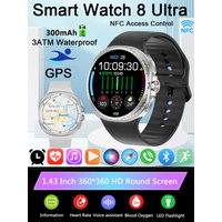 2025 New Watch8 Ultra Smart Watch Classic NFC Health Monitoring GPS Bluetooth Call 3ATM Waterproof HD Smartwatch For IOS Android