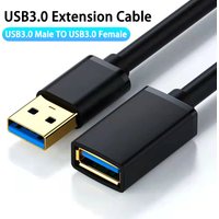 USB3.0 Extension Cable for Smart TV PS4 Xbox One SSD USB to USB Cable Extender Data Cord Mini USB3.0 2.0 Extension Cable