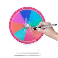Prize Wheel DIY Interactive Spin Wheel with Board Eraser and Pen Erasable Tabletop Roulette Spinner for Home Show Carnival Party