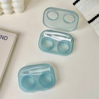 New Plastic Contact Lens Box Transparent with Tweezers Contact Lens Case Portable Wearing Stick Companion Box Travel
