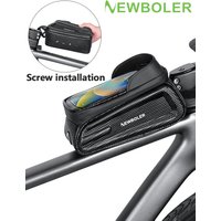 AliExpress NEWBOLER 2L Bicycle Bag Cycling Top Front Tube Frame Bag With Screws Waterproof 7.5 Inches Phone Case Touch Screen Gravel Bicycle Bag