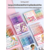 162/9/3 Colors Languo Co Branded Painting Handbook Pen 0.6mm Multi-Color Gel Pens Student DIY Graffiti Writing Marker Pen