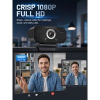 2026Webcam with Microphone, USB Computer Camera for Online Class Video Calls, Zoom, Teams, Streaming