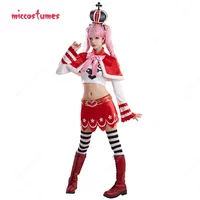Miccostumes Women's Perona Cosplay Costume Women Top and Skirt Set with Short Cloak Christmas Cosplay Costume