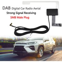 For Pioneer Kenwood JVC Sony 1pc Universal DAB Digital Car Radio Antenna Aerial SMB Window Glass Mount Built in Signal Booster