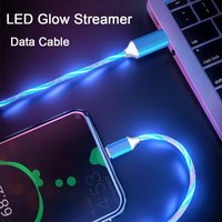 USB Luminous Fast Charging Data Line LED USB C Wire Type C Data Cord Glowing Cable Charge Wire Mobile Phone Charging Cables