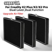 For Creality K2 Plus Air Filter Upgrade HEPA +Activated Carbon K2 K2 Pro Upgrade Hepa Filter Replacement 3d Printer Accessories