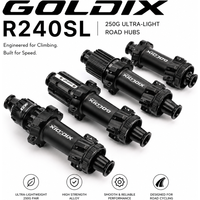 GOLDIX R240SL Ultralight Road Bike Hub, 24‑Hole Center‑Lock Disc Brake, 36T Ratchet, 260g Lightweight, Compatible with Shimano
